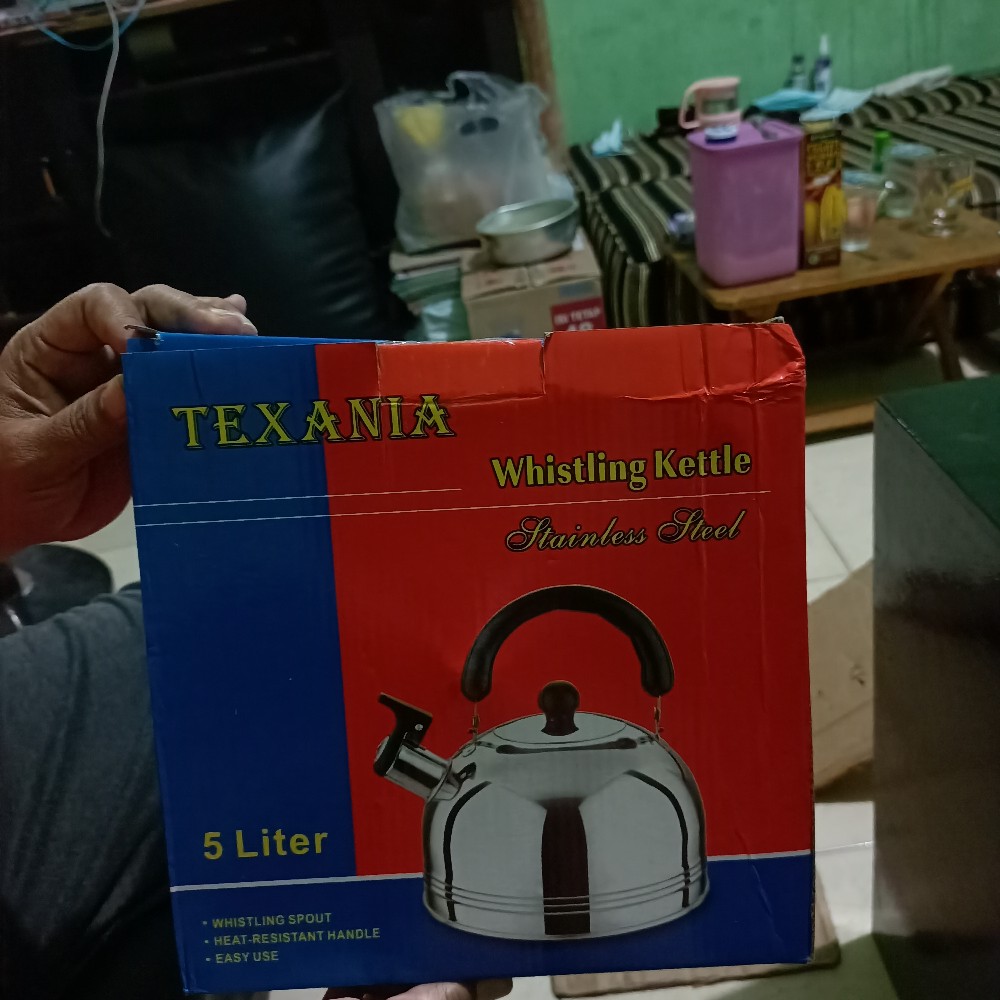 Teko Bunyi 5 Liter/teko Pemanas Air/whistling Kettle Full Stainless