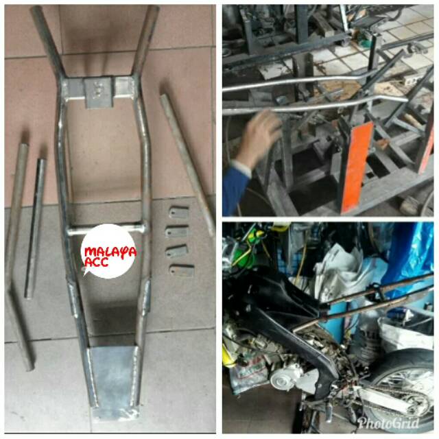 Subframe  rangka belakang trail model klx universal untuk vixion ninja cb150 r xabre r15 minerva ran