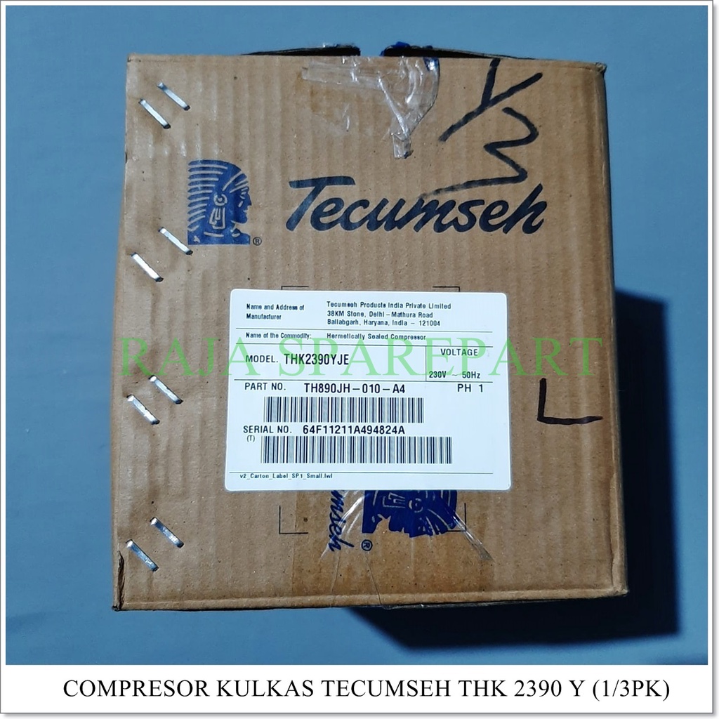 Compressor Kulkas &quot;TECUMSEH&quot; 1/3pk 2390YJE (Harga Sudah Termasuk Packing Kayu)