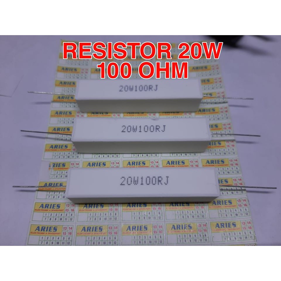 Resistor 100 ohm 20w PUTIH 100 ohm 20 WATT