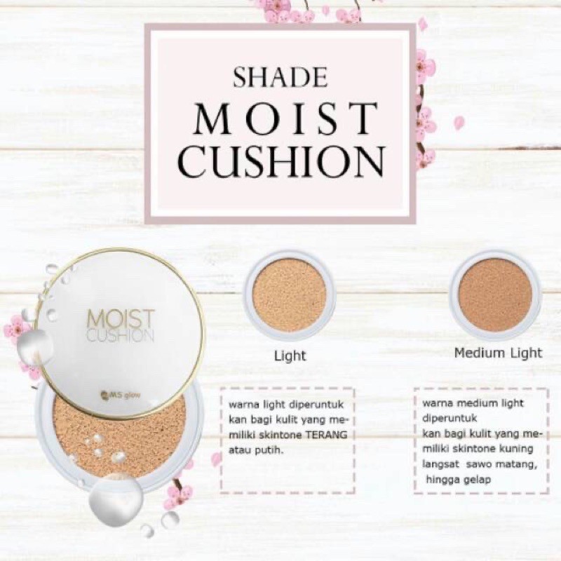 Moist Cushion / Bedak Cushion MS GLOW (uang kembali bila tidak ori!!)-2