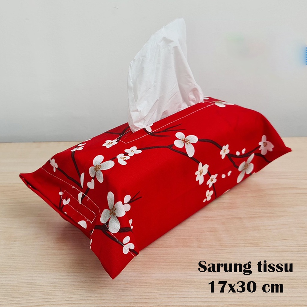 Tempat Tisu Sarung tissu Kotak Tissue Kain Katun Aneka Motif 17x30cm Organizer Perlengkapan Rumah Minimalis