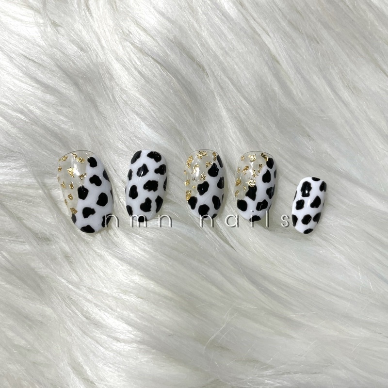 Press on nails Cow / Kuku palsu motif sapi / fakenails cow
