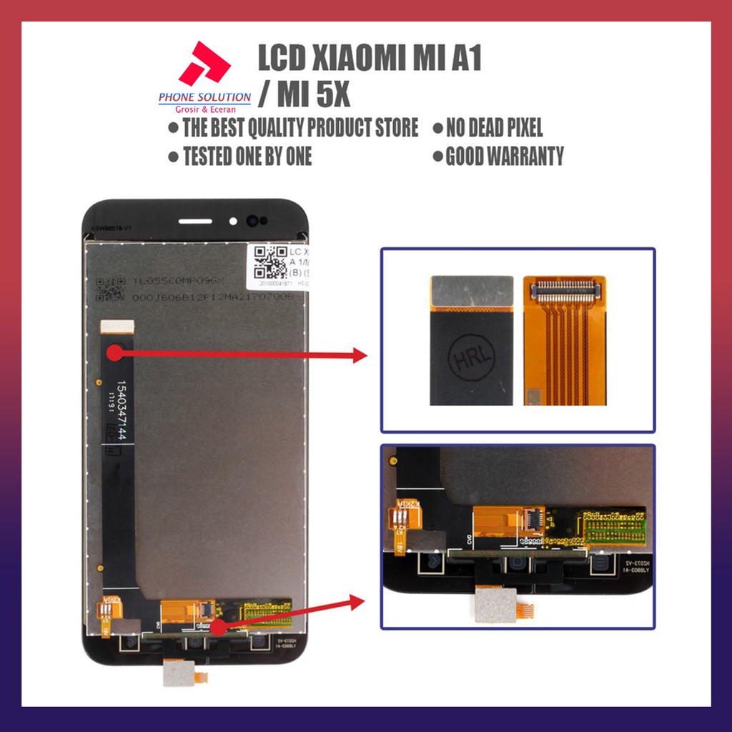 LCD Xiaomi MI A1 / LCD Xiaomi MI 5X Fullset Touchscreen // Supplier LCD Xiaomi Mi - Garansi 1 Bulan