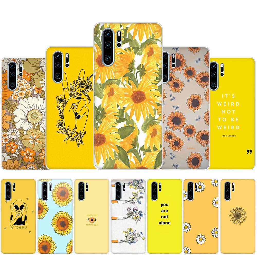 Soft Case Motif Hippie Estetik Warna Kuning Untuk Huawei Nova 5i Y6 2019 Y7 Prime 2019 Shopee Indonesia