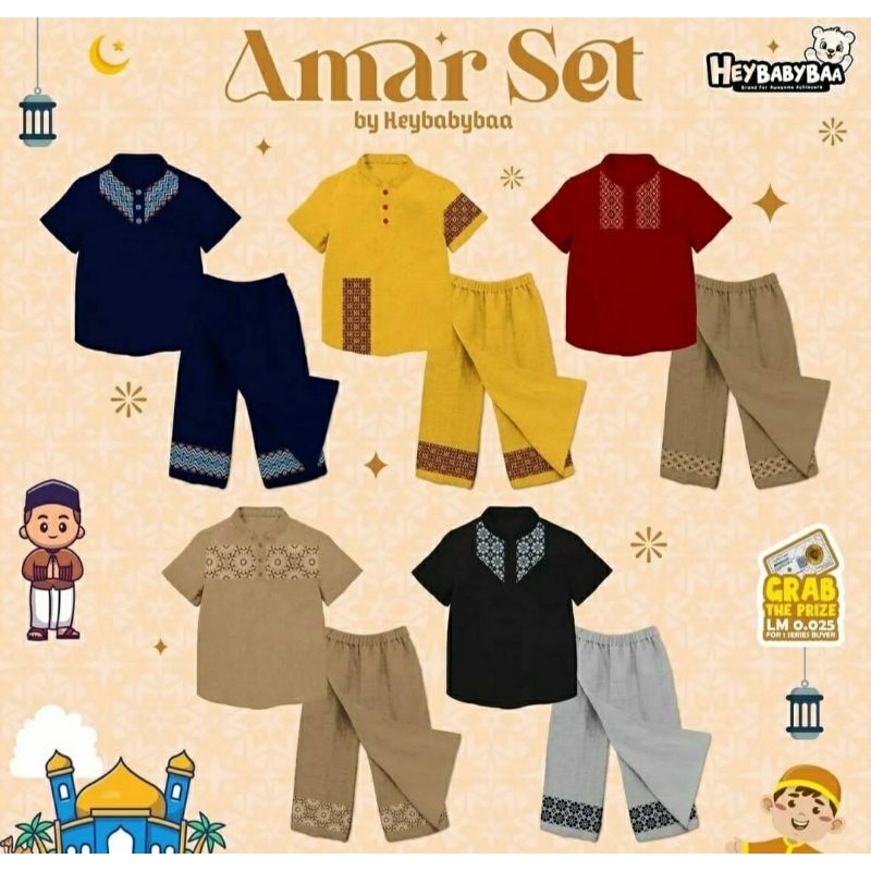 baby baa ammar set setelan sarung celana baby