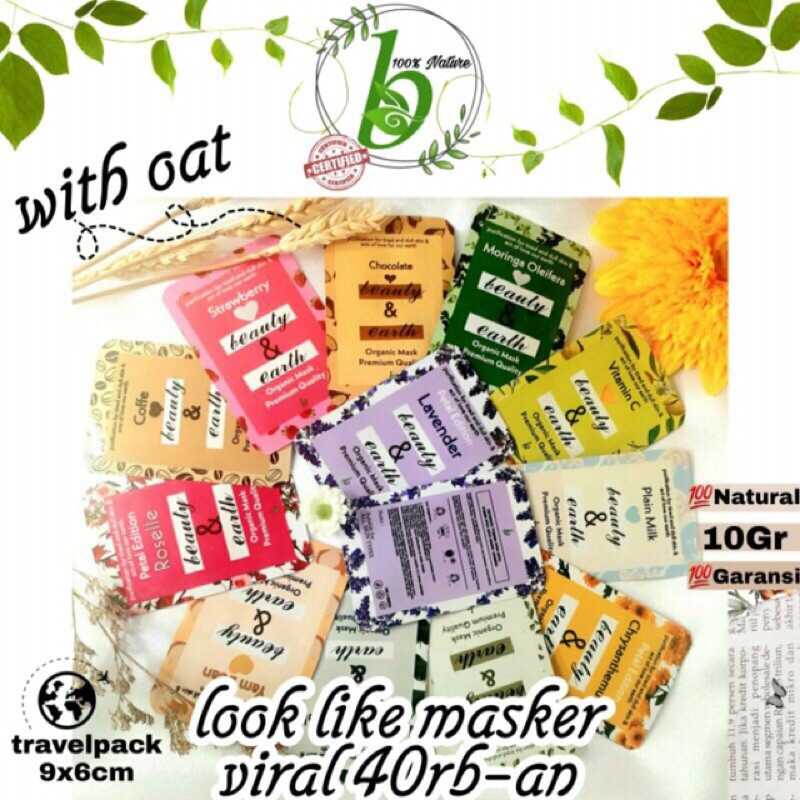 MASKER VIRAL TIKTOK| BEAUTY&EARTH✨ Masker organik