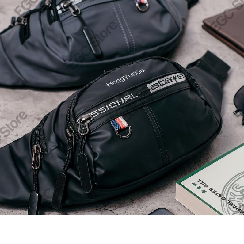 ➽ Tas Selempang Waist Bag Pinggang Pria Laki Cowo Cowok Impor Anti Air Mirip Jinpaidi Hongyunda 602 