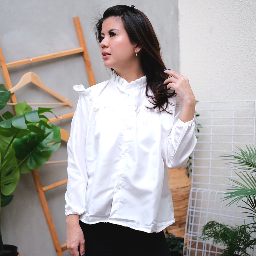 AFI - EC - Rasya Blouse / Puffy Blouse / Biya Blouse-Putih
