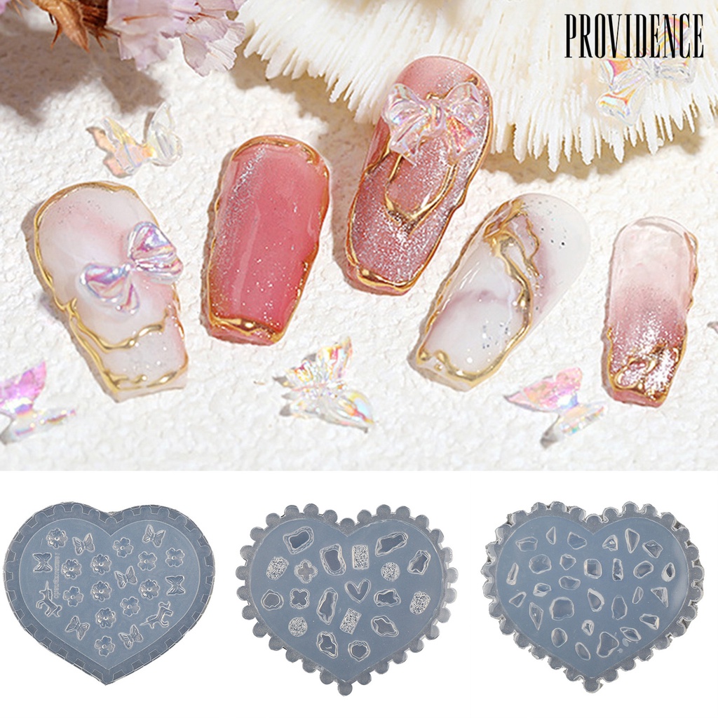 Providence Nail Mold Heart-Shaped 3D Patterns Silicone Nail Art Silicone Mold DIY Craft Decoration Tools for Salon