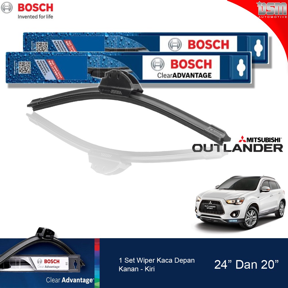 Bosch Clear Advantage Frameless / Wiper Frameless Mitsubishi Outlander Sport 24&quot; dan 20&quot; / DSM