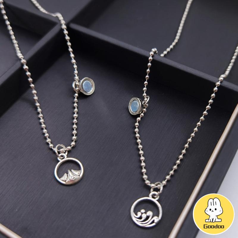 2 Pcs/set Fashion Satu Sama Lain Magnetik Pasangan Kalung Perhiasan Pria Dan Wanita Pasangan Hadiah Hari Valentine -Doo