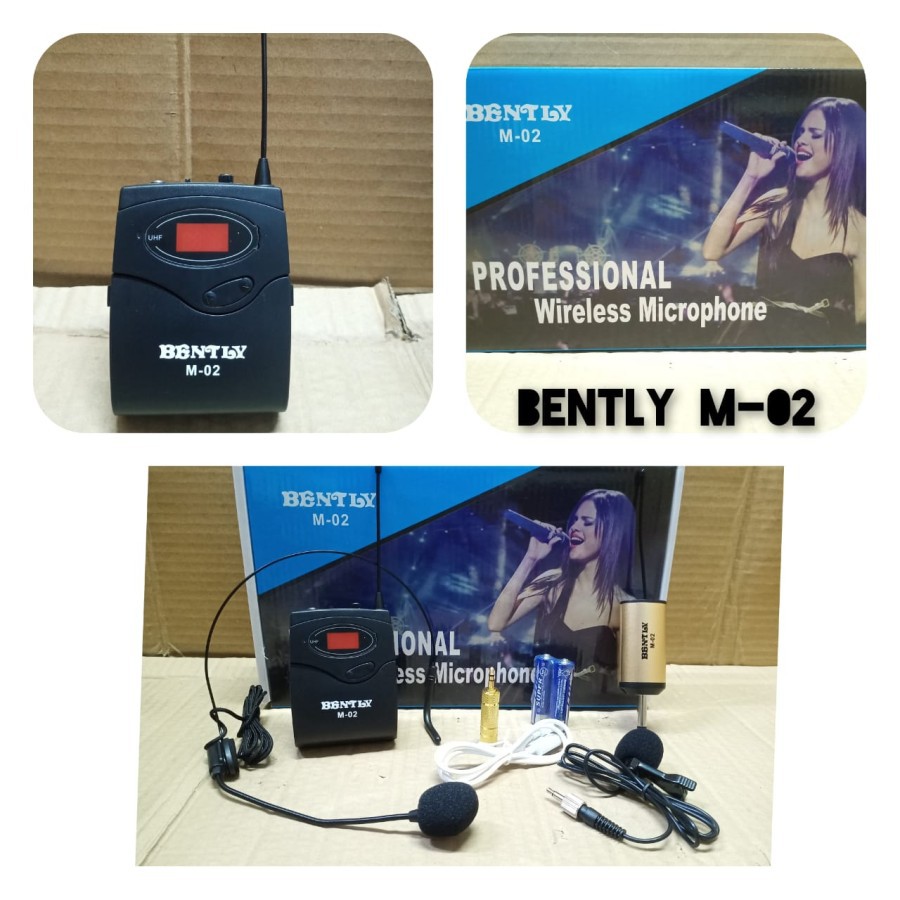 MIC WIRELESS JEPIT HEADSET BENTLY M-02 MIC CLIP ON HEADSET BENTLY M 02