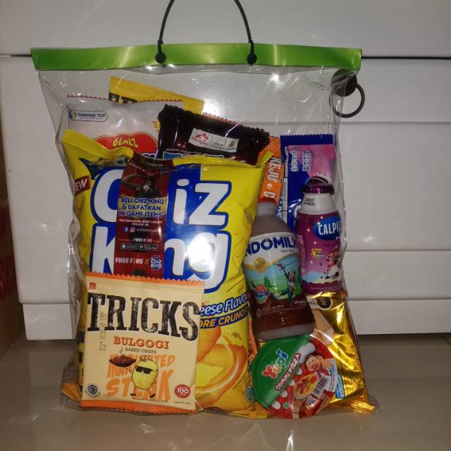 

Souvenir ultah anak / Bingkisan Lebaran / Souvenir Snack Bag Murah