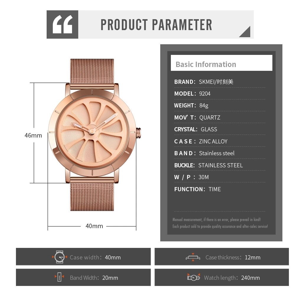 SKMEI 9204 Jam Tangan Pria Analog Rotating Dial WK-SBY