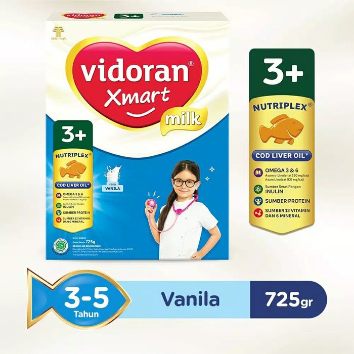 

Susu Vidoran Xmart 3+ 725gr 2 varian Vanilla & Madu