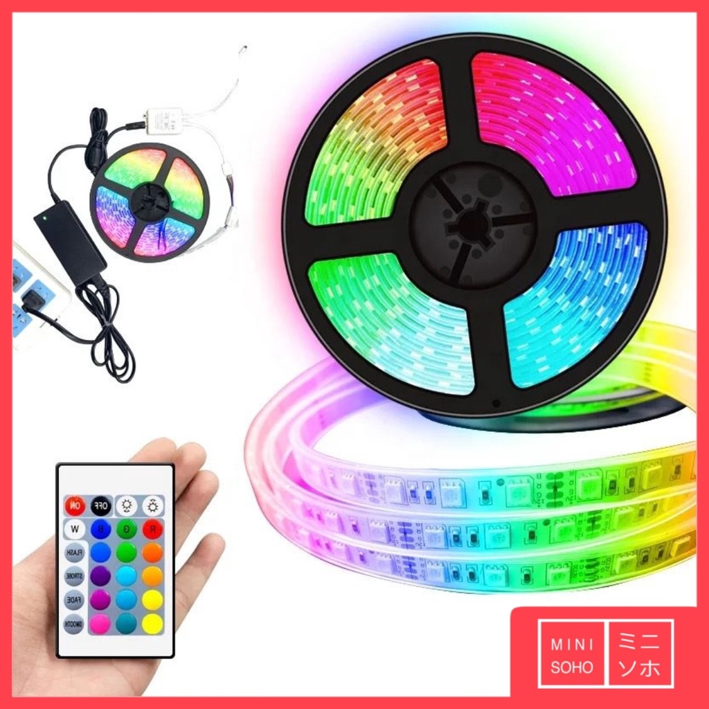 LED Strip RGB Warna Warni 2835 IP44 Remote Remot Colorful Rainbow Pelangi