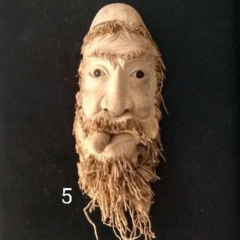 HIASAN UNIK PAHAT BAMBU ASLI NATURAL BESAR KEPALA DEKORASI CAFE KAFE RESTO KAMAR