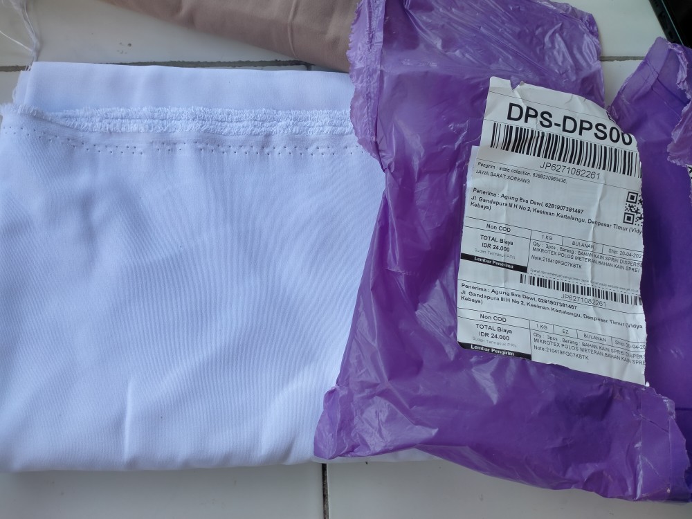 Bahan Kain Sprei Disperse Mikrotex Polos Meteran