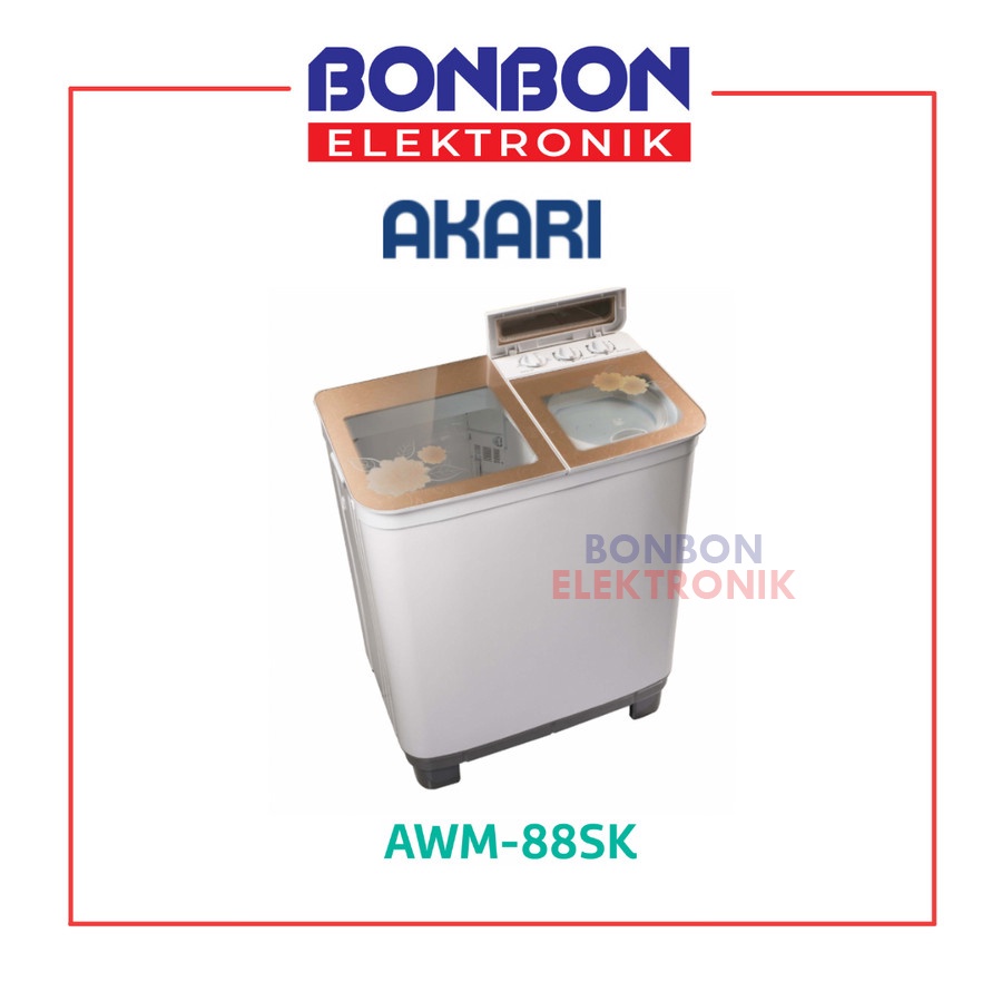 Akari Mesin Cuci 2 Tabung 8KG AWM-88SK / AWM 88 SK