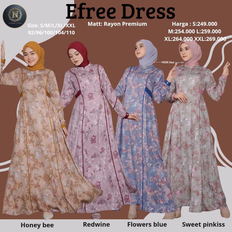 Terbaru, efree dress by Nadheera Luxury