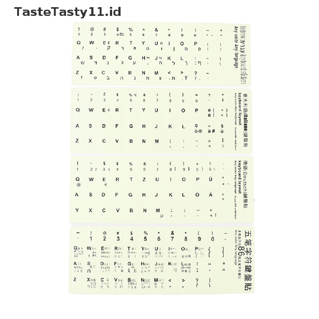 Stiker Film Pelindung Keyboard Desain Alfabet Glow In The Dark