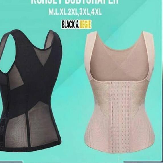 Korset Pelangsing Perut Underware Waist Cincher Body Shaper Vest Shape Up Top Pakaian Dalam IMR0153