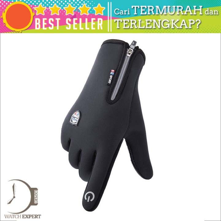 Bisa COD Sarung Tangan Mobil Racing Glove SBR Pad Waterprof Size L Black- OZERO OZ910