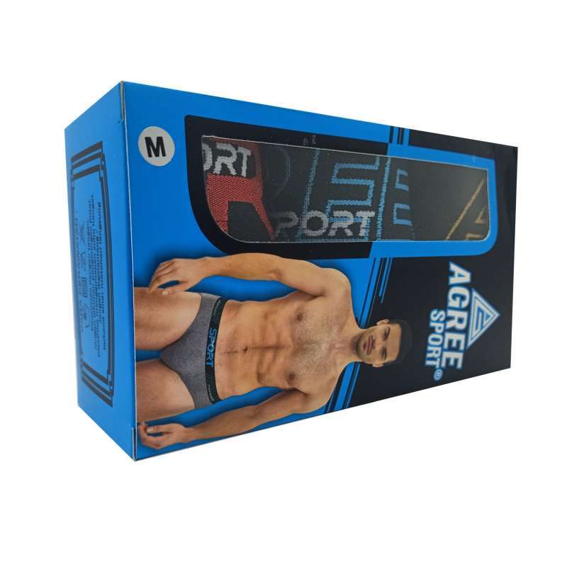 3 Pcs - CD Agree Sport Karet Boxer 2328 Pria Dewasa | Celana Dalam Agree Laki Laki Remaja Abg Lebar Katun Adem Halus Polos | Sguna