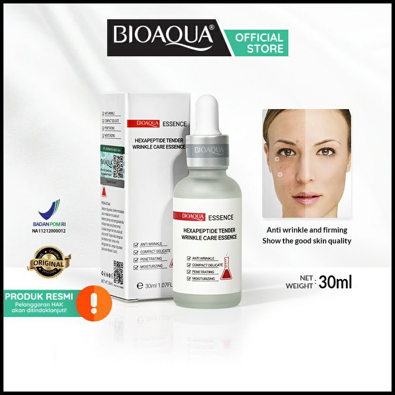 BIOAQUA Hexapeptide Tender Wrinkle Care Essence Serum 30ml [ 𝗕𝗣𝗢𝗠 ]