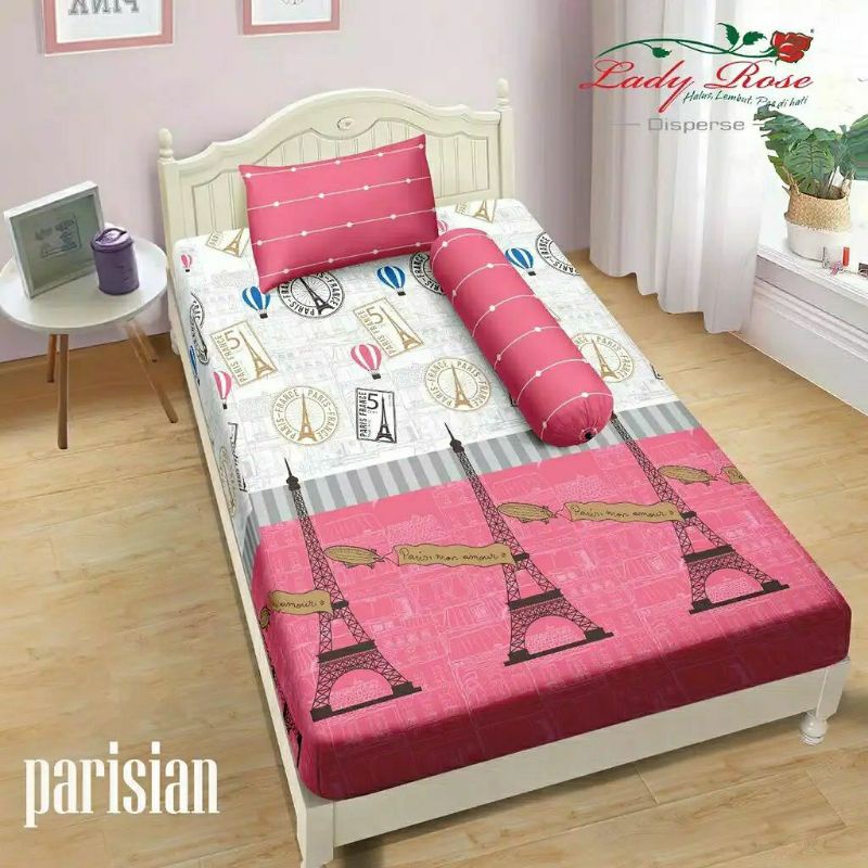 Sprei Lady Rose Single 120x200 cm GC Gucci Candy Parisian MU Red Hello Kitty & Dear Daniel Whale Win