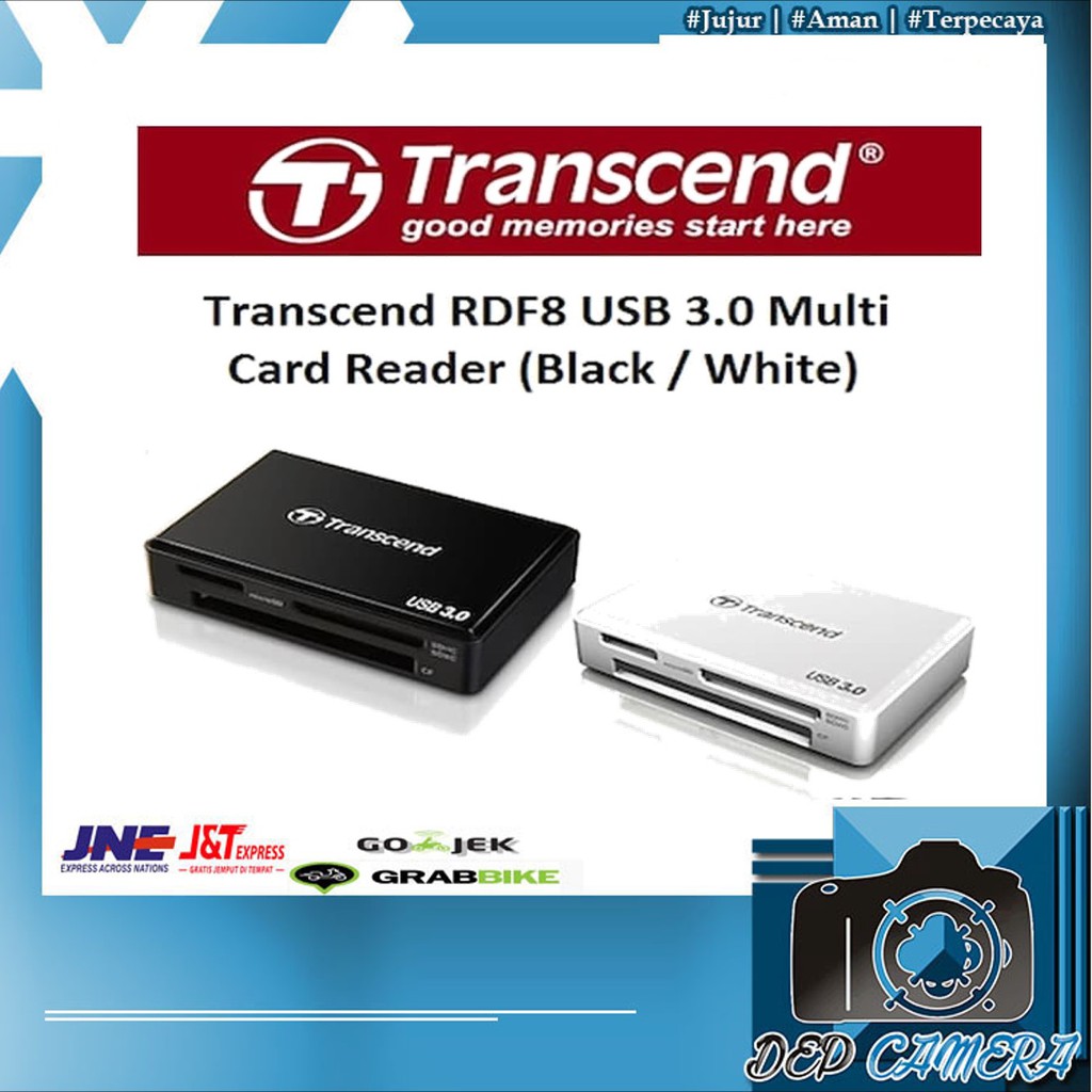 Jual Transcend USB 3.0 Multi Card Reader RDF8 Shopee Indonesia