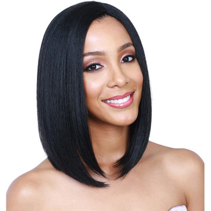 Wig/Rambut Palsu Wanita Model Bob Pendek Lurus Natural ...