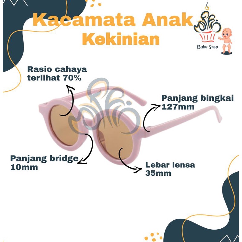 Kacamata Bulat Anak Kekinian/Kacamata Anak Hits/Kacamata Bulat Anak Korea Style-1