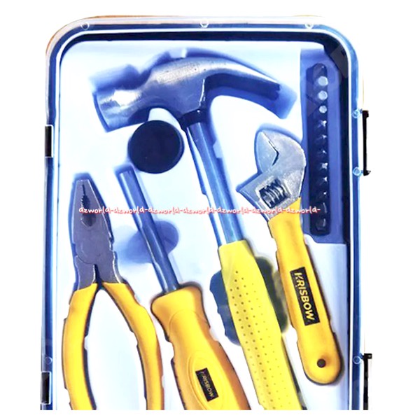 Krisbow Daily Toolkit 15Pcs LRTKD15 Obeng Tang Palu 1Set
