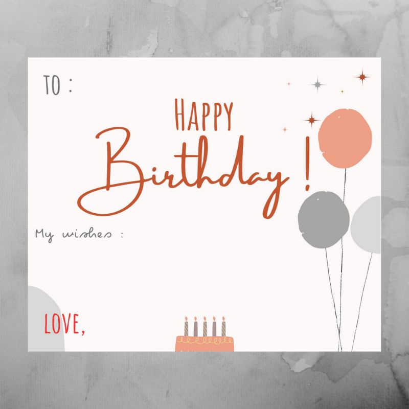 

Gift Card Happy Birthday Motif 1