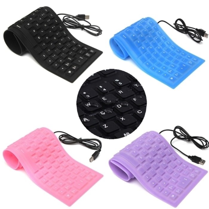 KEYBOARD FLEXIBEL USB KEYBOARD FLEXIBLE ANTI AIR BAHAN KARET