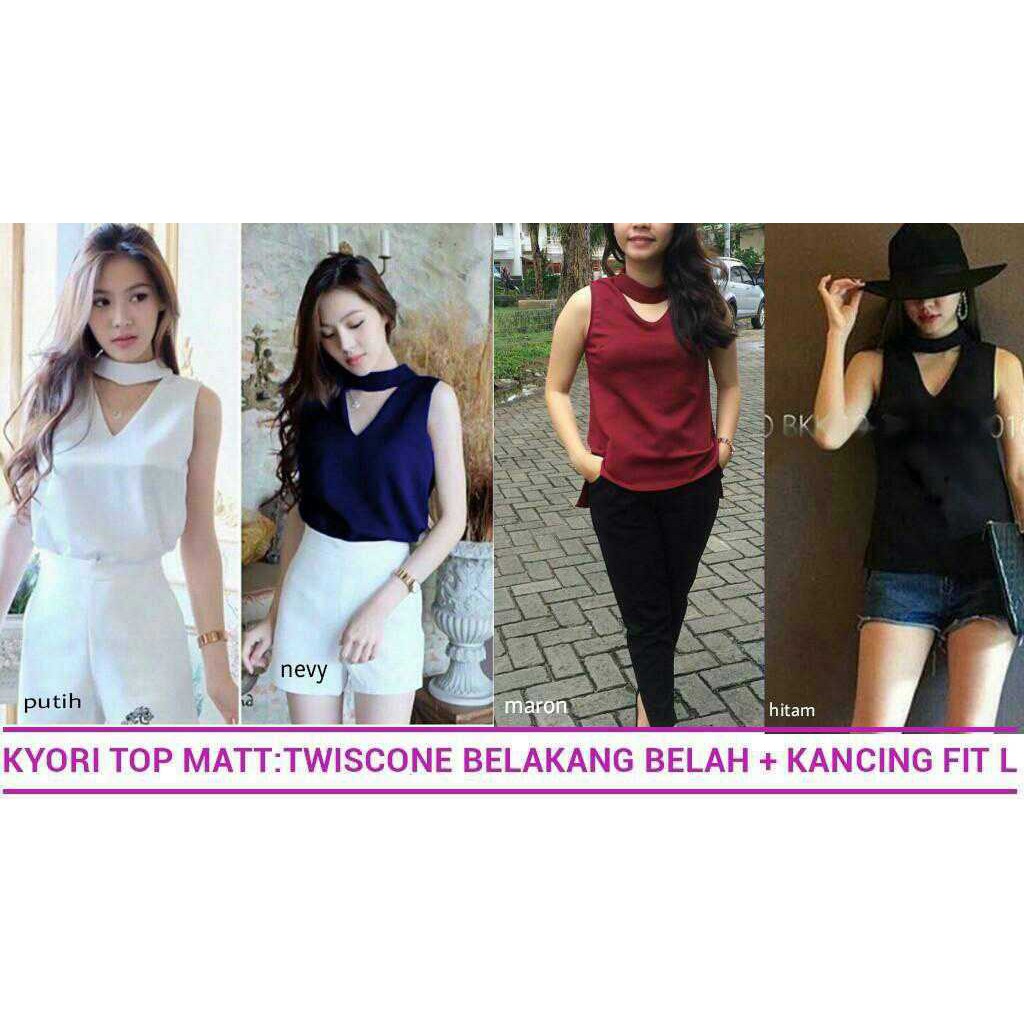 [kyory RO] Blouse Wanita Twiscont Varian warna