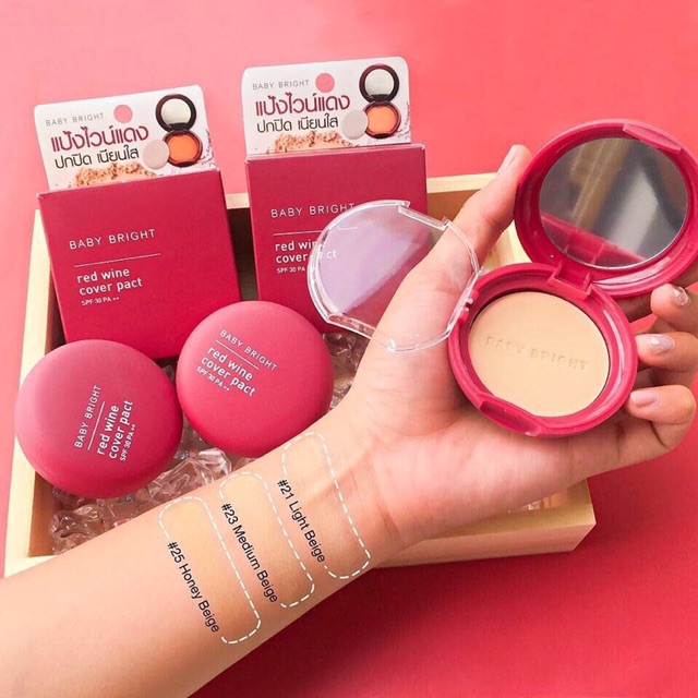 Baby Bright Bedak Red Wine Cover Pact Compact