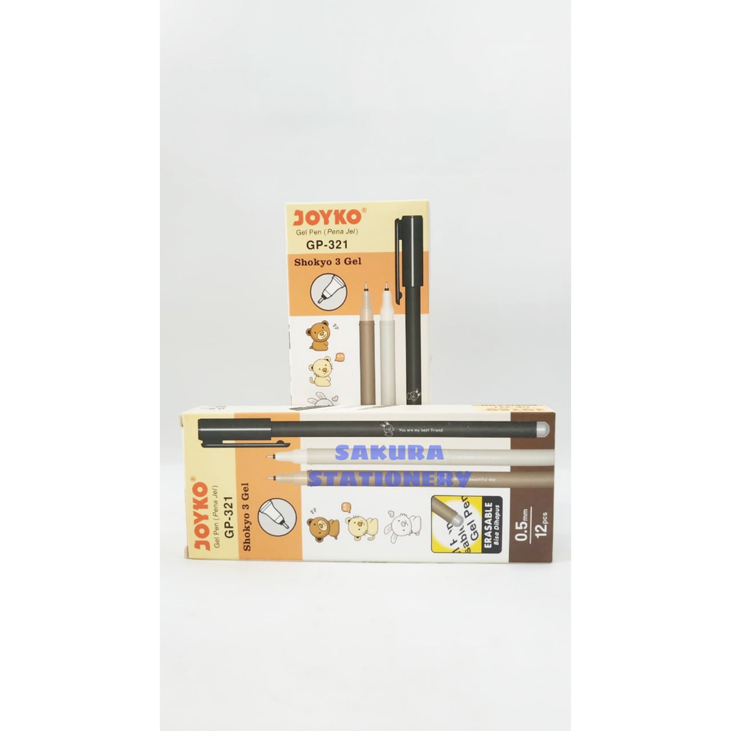 

Pulpen Joyko Erasable Gel Pen GP-321 0,5mm Pack