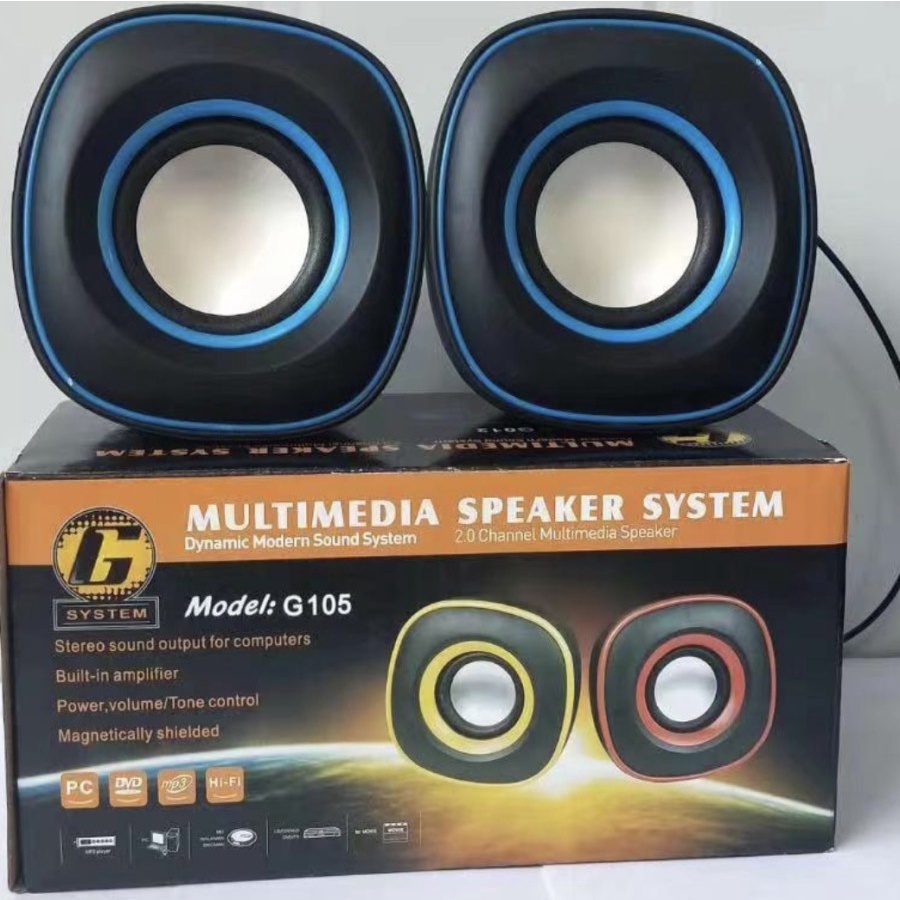 HC Speaker Music Box G105 Laptop Komputer Audio Suara 2 sisi Multimedia / SPEAKER KOMPUTER G105