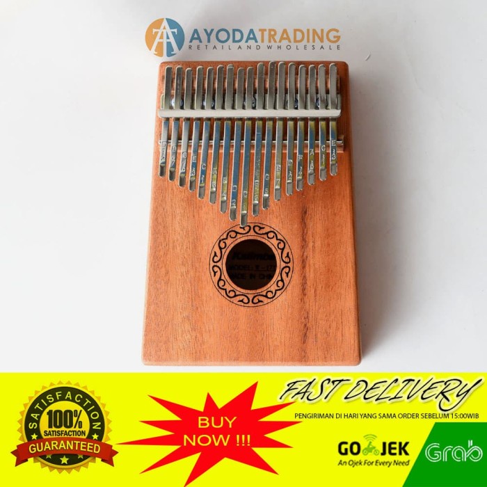 NON TUNE Kalimba Mahogany 17key Tiruan Gecko K17M