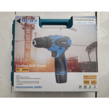 Bor Baterai Cas Cordless Drill 10mm Kenmaster 12v