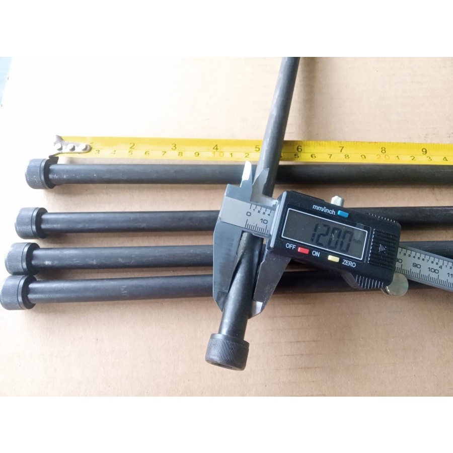 BAUT L BAJA M12 X 300 BAUT L M12X300 BAJA PANJANG 30CM 30 CM WARNA HITAM KUNCI L10 L 10 BAUT L BAJA 