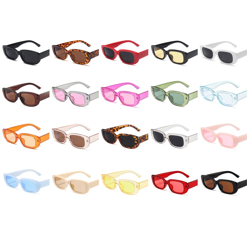 Kacamata Hitam Wanita Model Korea Frame Kecil Warna Permen