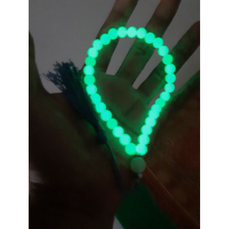 tasbih batu fosfor asli isi 33 butir