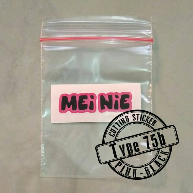 

Cutting sticker nama waterproof 2 warna type 71 - 75