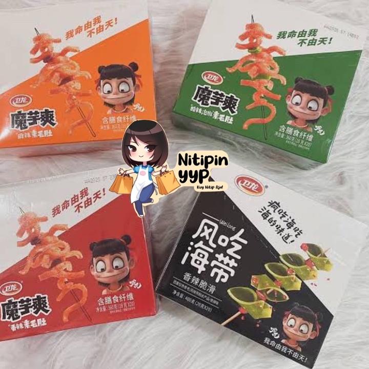 

⚡TOK SIAP 【COD】 Konjac Spicy MOYUSHUANG WeiL0ng - Snack Spicy Gluten Strip Latiao termurah se indonesia
