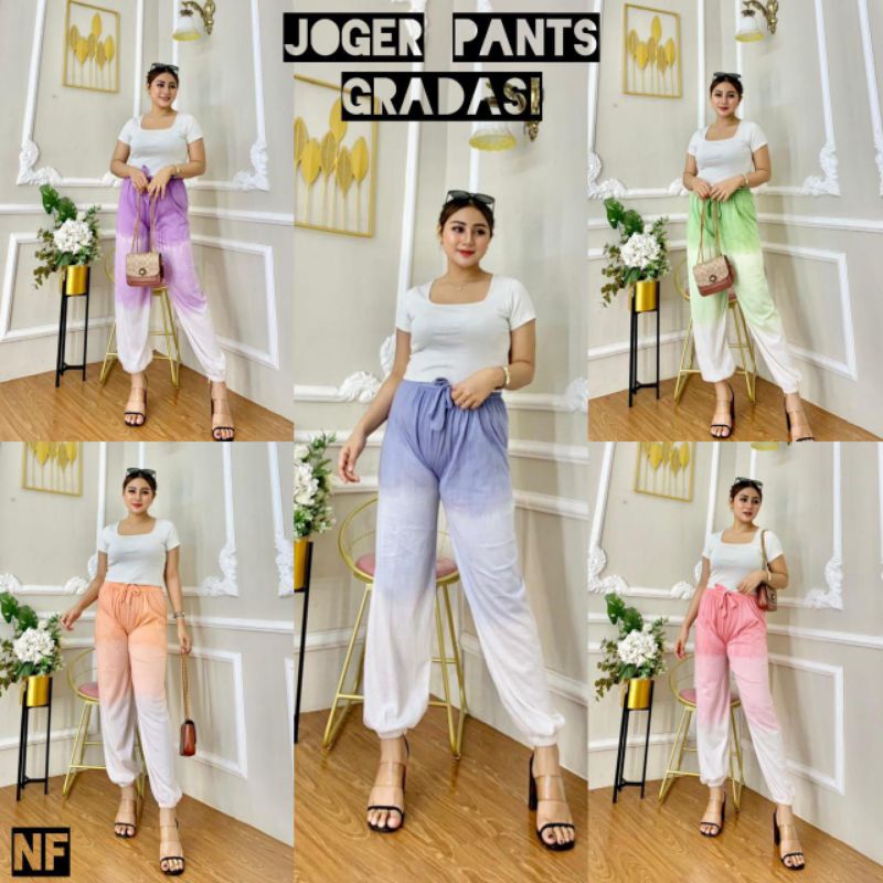 Jogger Pants Matt Kaos Cotton / Celana Wanita Panjang Kekinian / Celana Legging Motif Terbaru