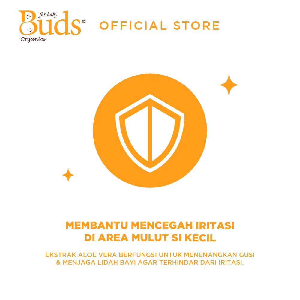 Buds Organics Oral Gel for Baby Teeth &amp; Gums 0-1 Thn - Pasta Gigi Odol Toothpaste Bayi dan Anak Aman Bisa Ditelan